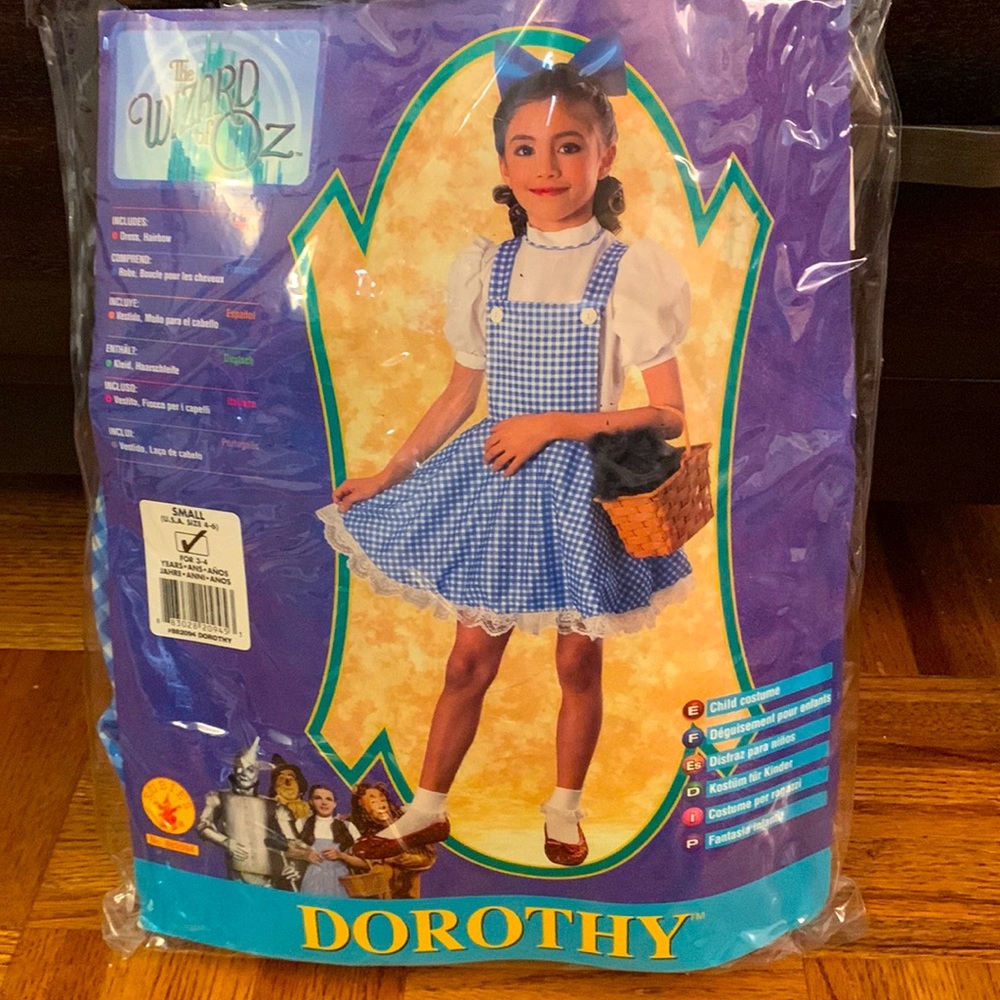 Girls Dorothy wizard of oz dress size small 4-6
